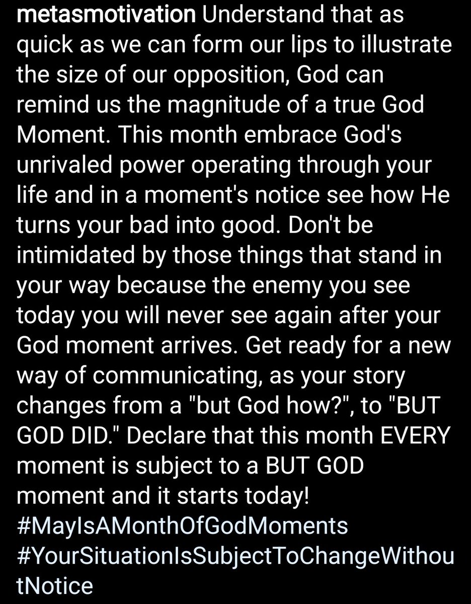 MetasMotivation's tweet photo. #Sunday #Inspiration #Spiritual #God #Motivation #Blessed #QOTD #MetasMotivation #Miracles #Breakthough #Victory #Favor #PropheticWord #May #Encouragement #Mindset #Positive #Affirmations #RealTalk #Jesus #Love #Grace #Mercy #Amen #Pray #Happiness #Joy https://t.co/5lSU749geG