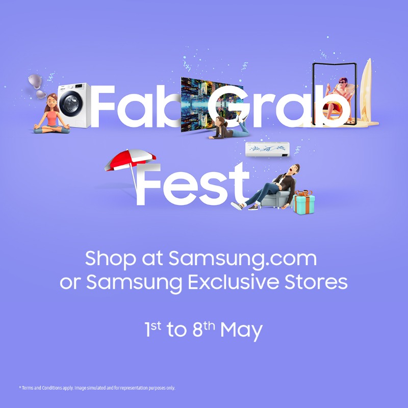 SamsungIndia's tweet photo. Samsung's biggest sale of the year, the #FabGrabFest is live now. Shop at https://t.co/UGLEofJbnB or Samsung exclusive stores to catch bank cashback, exclusive deals, upgrade bonus, and much more! https://t.co/U36rhOQJ4Y
#Samsung