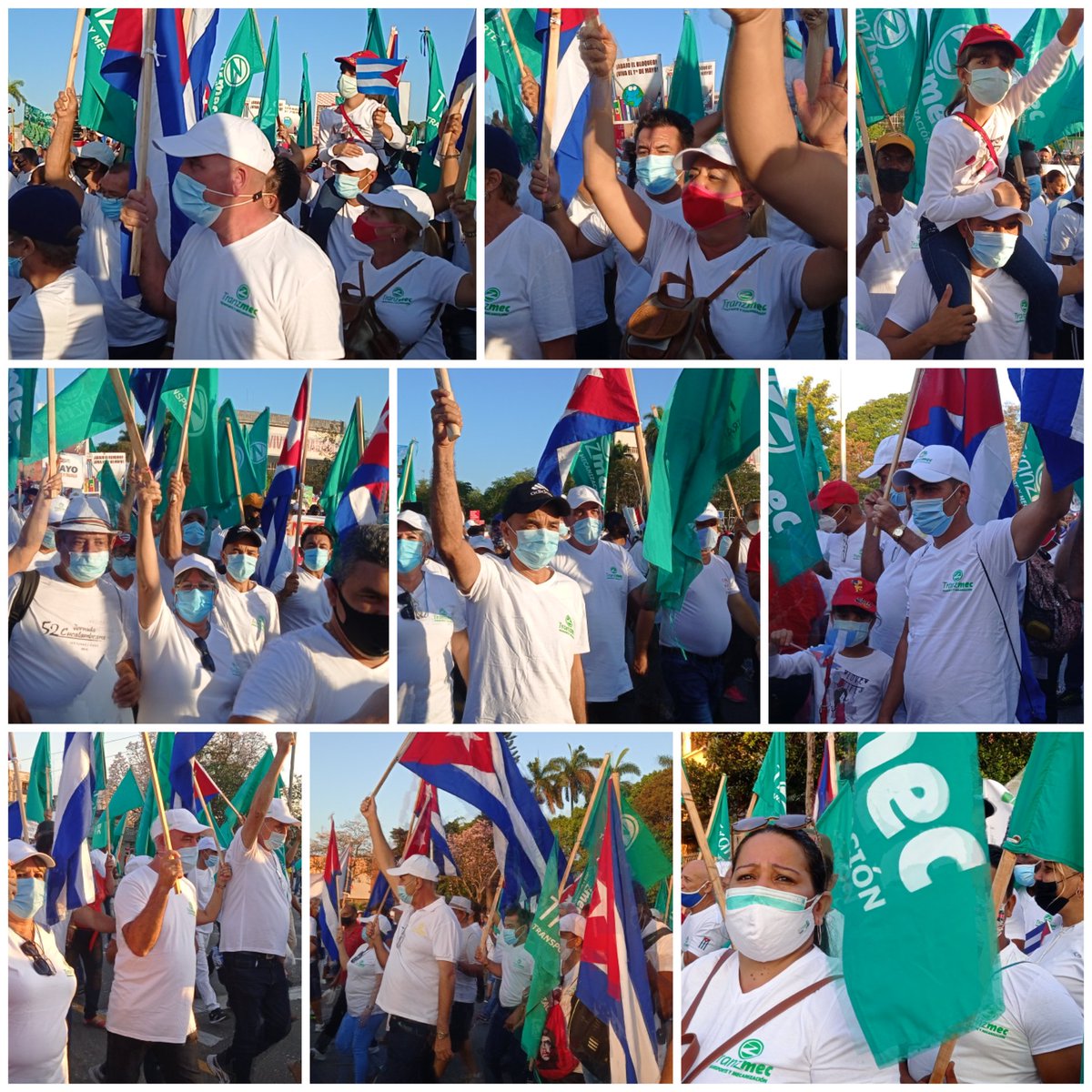 Un 1ro de mayo histórico, #CubaViveYTrabaja ,los trabajadores de la Empresa #Tranzmec presente, haciendo Revolución. #Azucareros