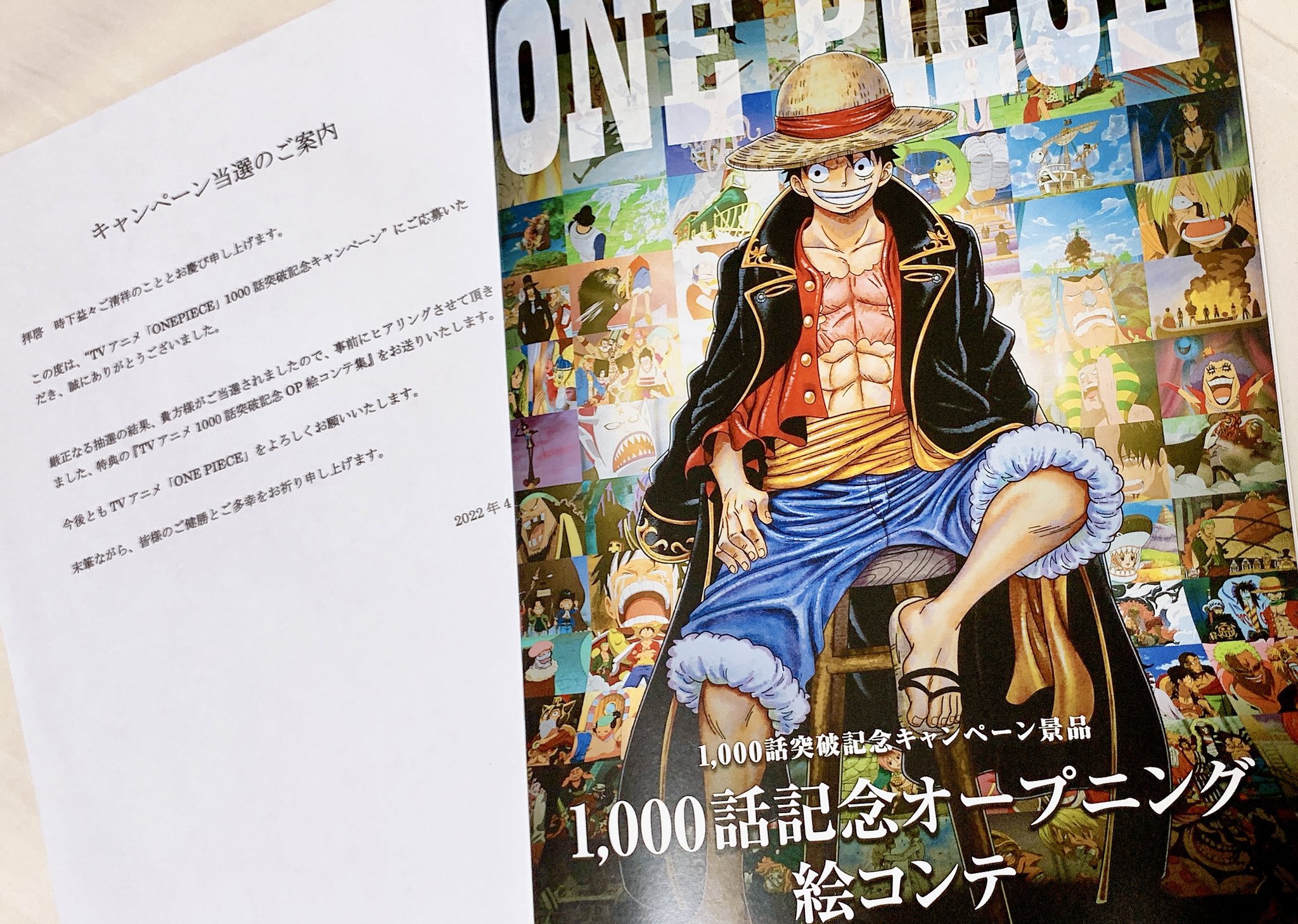 Gamut ワンピースtvアニメ1000話記念 Op絵コンテ集当たりました 名限定 夢かな 最高すぎるのでお裾分け オープニング見返しながら見比べる Onepiece T Co Puy00izxyo Twitter