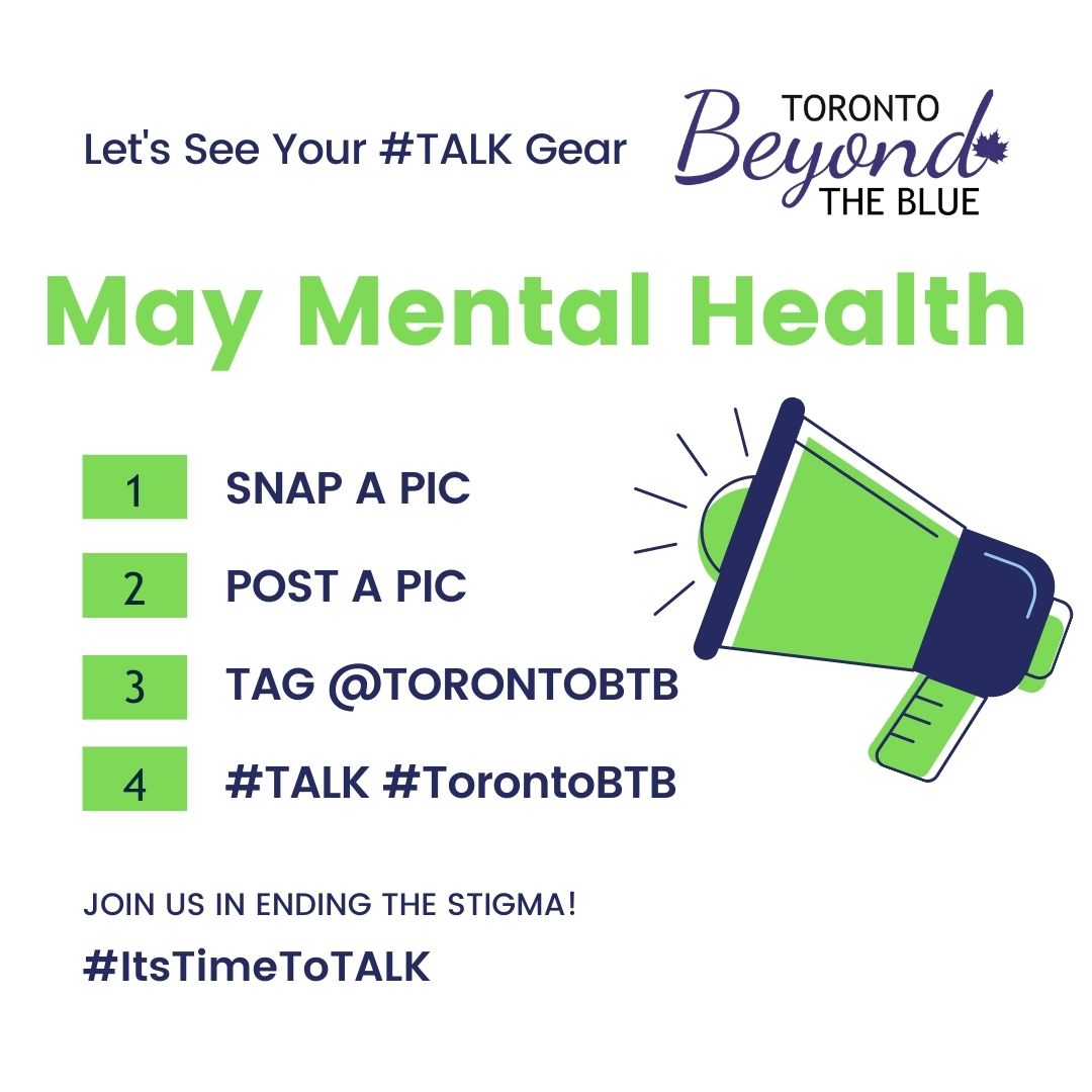 It's time to sport your support! Post a picture of your #TALK gear and Tag @TorontoBTB and Hashtag #TALK #ItsTimeToTalk . . #Toronto #Repost #mentalhealth #mentalhealthawareness #WeAreBTB