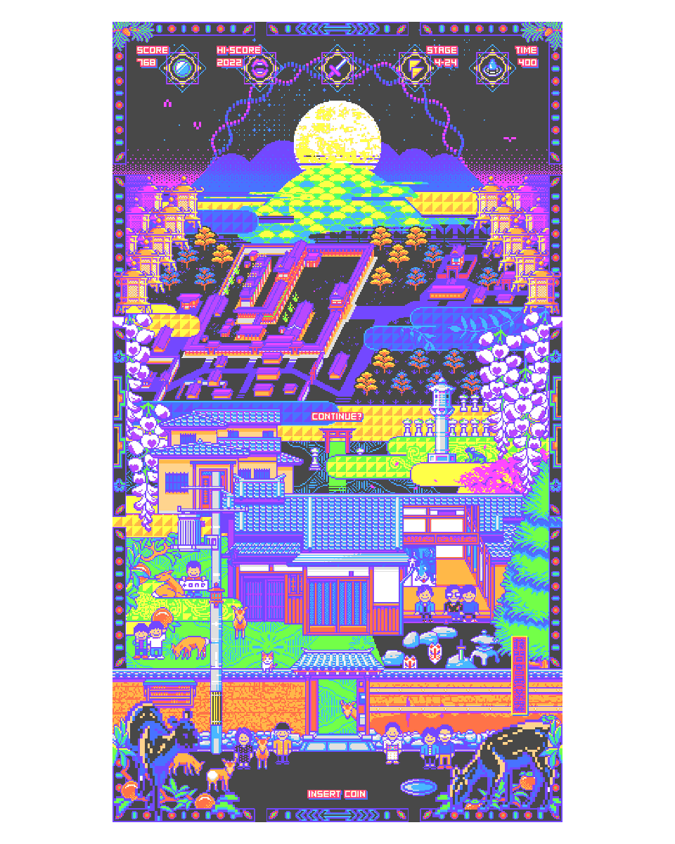 Toma Miya Mandala (Toma Shrine Mandala) #pixelart #ドット絵 #藤間家住宅改修中 #春日宮曼荼羅