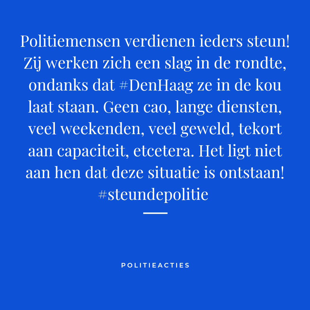 Wil jij actief de #politie steunen? Al maanden lang zijn zij in actie vanwege enorme tekorten in capaciteit. Ook in actie voor een #caopolitie waar respect en waardering uit spreekt. 
Download de video via de link en deel hem! Tag #steundepolitie. 
tinyurl.com/deelensteundep…