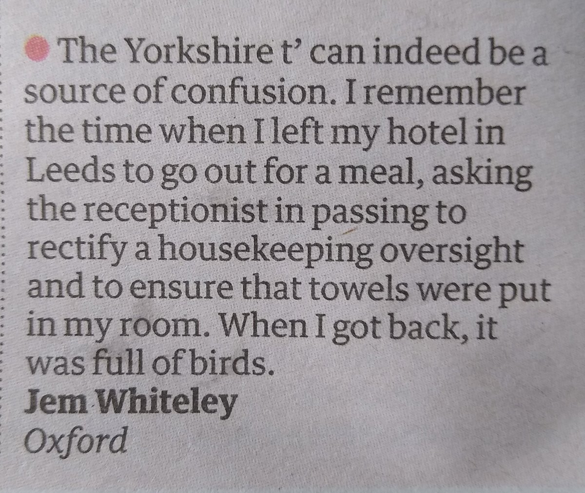 😄
Seen in yesterday's <a href="/guardian/">The Guardian</a> Journal.