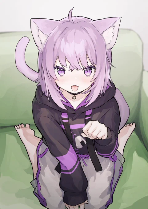 14日目 猫又おかゆ
#100日チャレンジ
#絵かゆ 