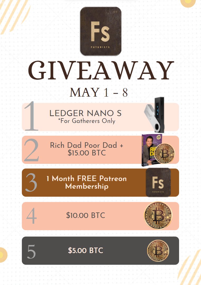 🎁Futurists RAMADAN giveaway!🎁 Selamat Hari Raya everyone! Win some # Bitcoin, or maybe a CRYPTO HARDWARE WALLET from us! - Like and Retweet this  post - Change your profile picture to the Futurists