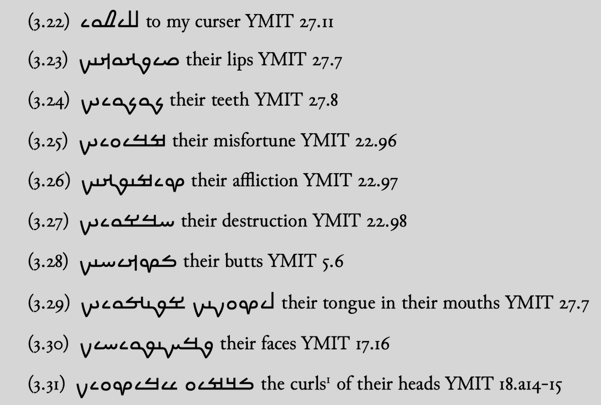 adamcmccollum's tweet photo. some #Mandaic possessive suffix exx (these all from Yamauchi, Mand. Incantation Texts)
#aramaic https://t.co/F9Ri6JsQf1