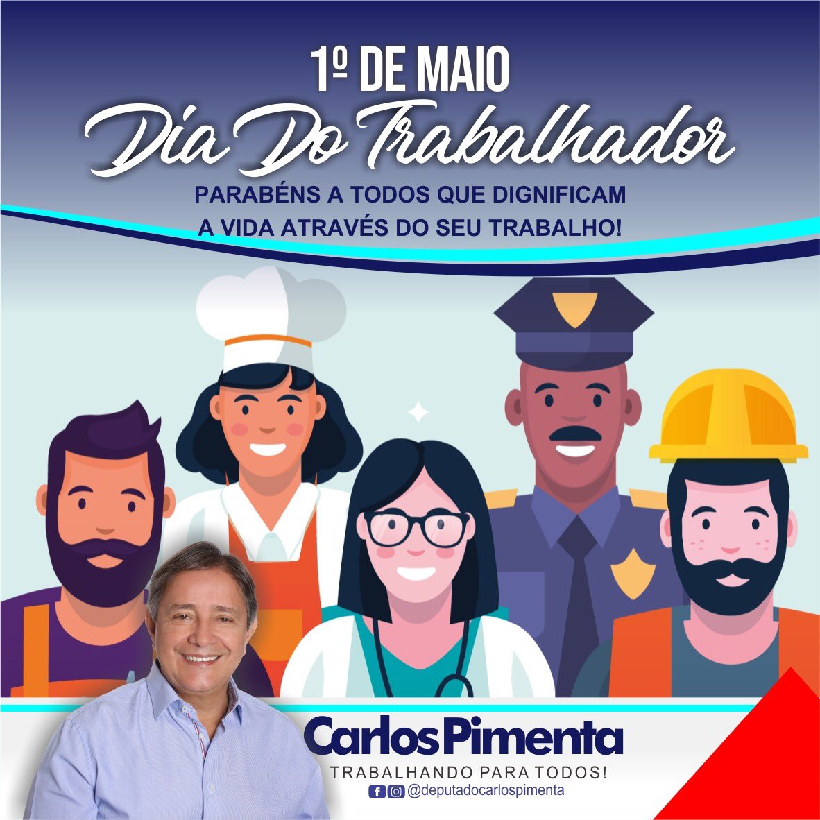 CarlosPimenta_'s tweet photo. 1º de Maio – Dia do Trabalhador 

Parabéns a todos os trabalhadores pela força, coragem e dedicação em fazer um trabalho digno e de extrema importância para todos nós!

Feliz Dia do Trabalhador! https://t.co/6ewj0E0R4E