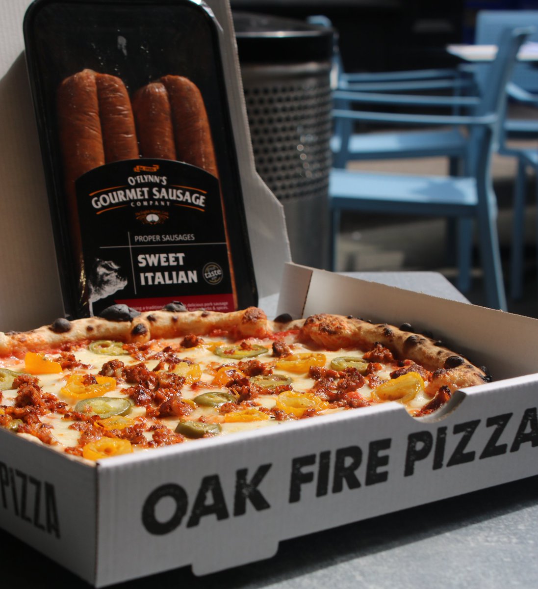 oflynnssausages's tweet photo. We are delighted to be in collaboration with @oakfirepizza_ for their Pizza of the Month😋 And guys it is absolutely delicious!
#ProperSausages #support local #corkcity #Collabs #Pizza #italiansausage #sweetitalian https://t.co/351ZrkXqHw