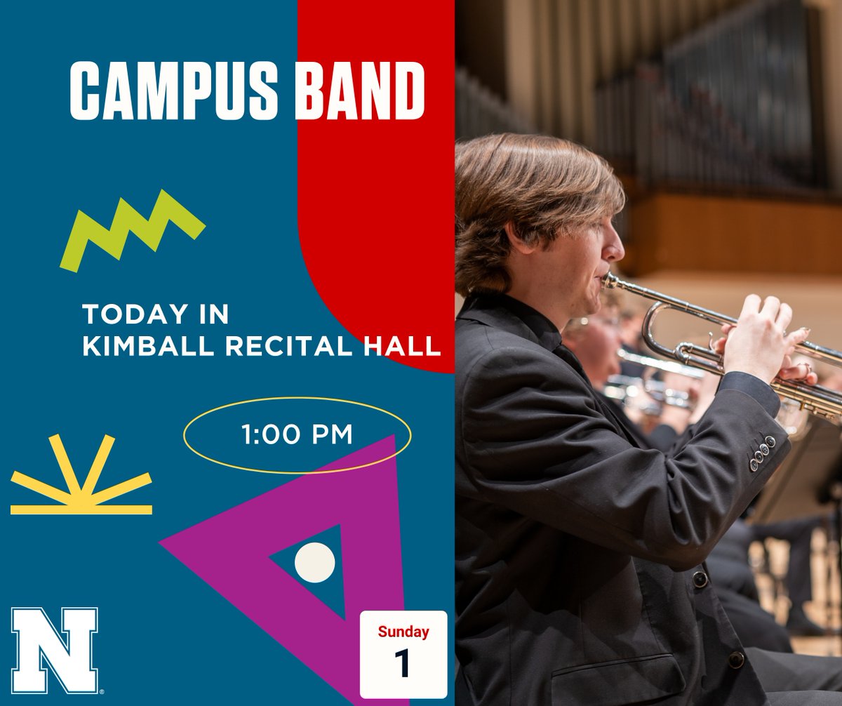 CAMPUS BAND has their final performance of the year TODAY at 1:00 in KIMBALL HALL! Come check it out! See you soon!