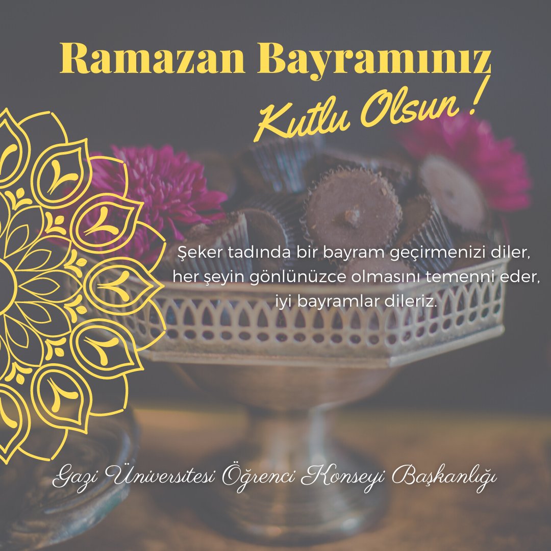 Sevdiklerinizle birlikte sağlıklı, mutlu ve huzurlu bayramlar dileriz. 🍬🌺