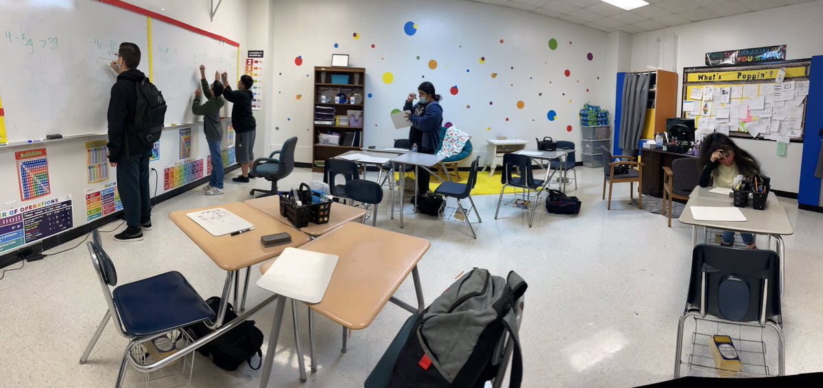 theeSPEDucator's tweet photo. STAAR In-School Math Tutorial includes inequality relays! @MMAFA_HISD @HISDMiddleSchls @DrQMil @HISDSPED #thinkingANDdoing #testprep #wewillDEFEATtheSTAAR #STAARWars https://t.co/6dN0nAIfQ6