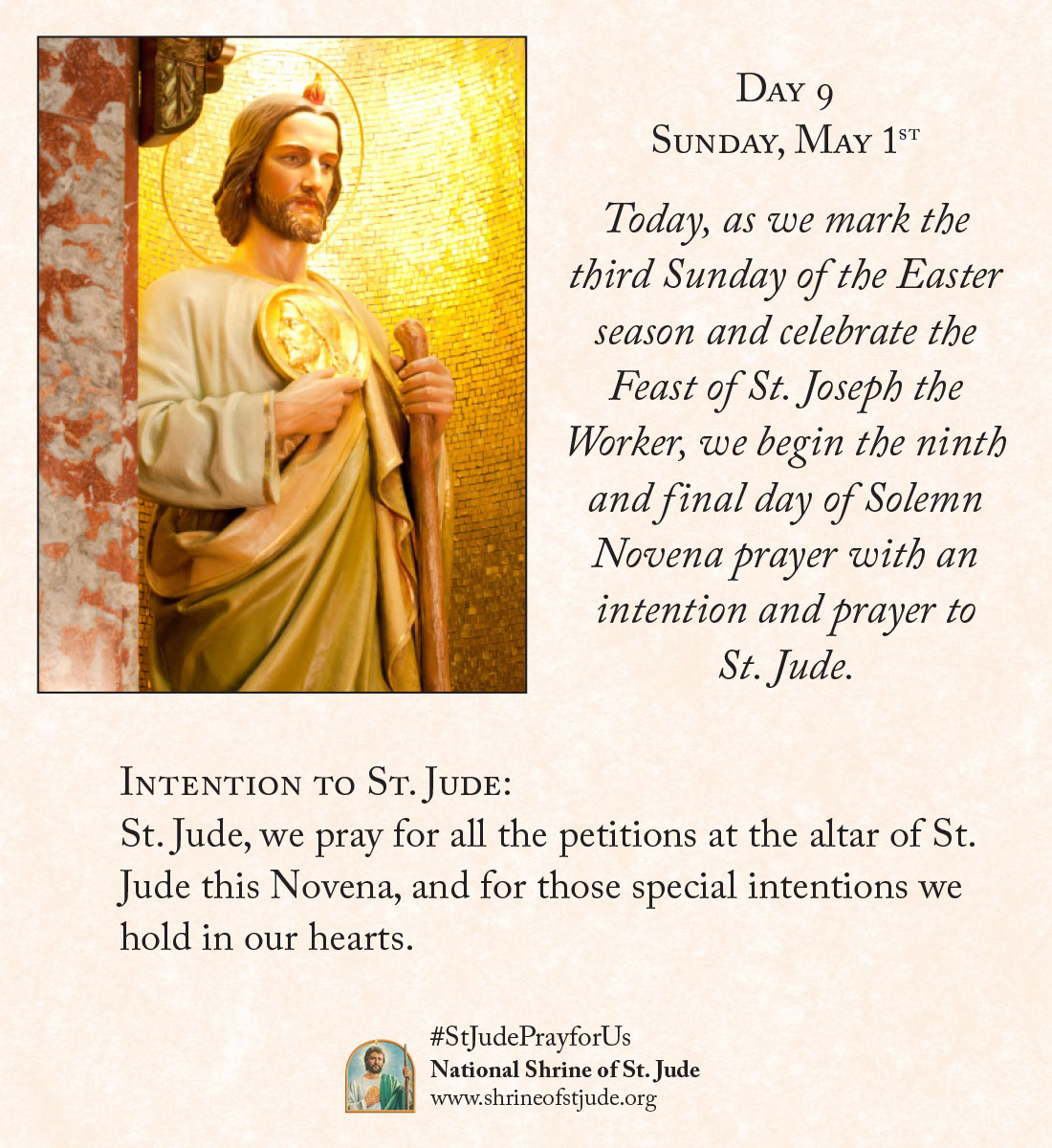 Day 9 - Spring Solemn Novena to St. Jude

Video: bit.ly/april22novena9
Meditations: bit.ly/springnovena
-
#stjude #saintjude #novena #catholic #prayer #intention #petition #stjudeprayforus #devotion #pray #prayers #God #faith #saint #stjosephtheworker #altar #hearts