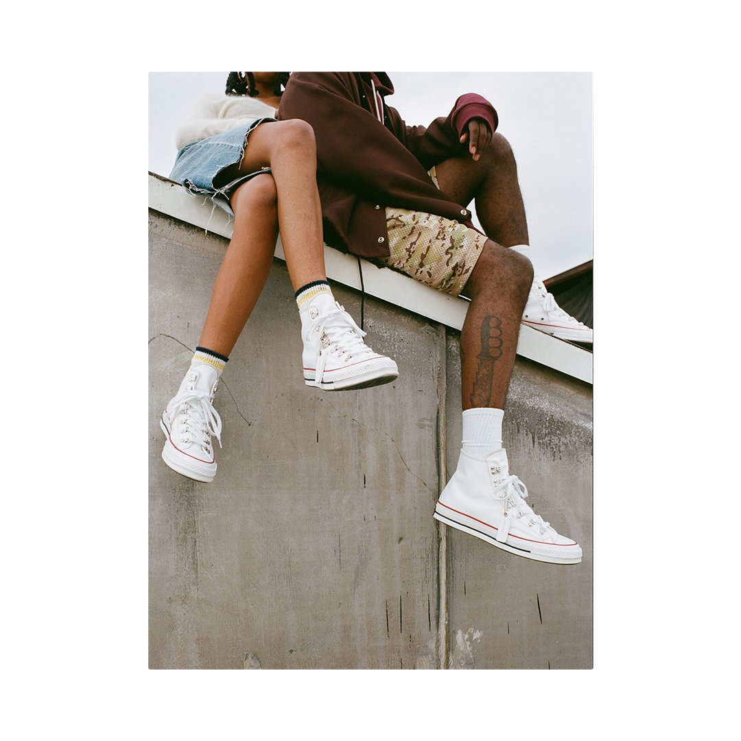 on X: ".@pgLang for Converse is here with fresh takes on the Chuck 70 and Pro Leather, shown here on @TannaLeone and Selah Marley 🔥 Shop it now on https://t.co/7nBHWrr2yl" /