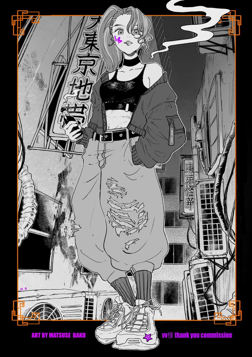 Nightlife in Cyberpunk Tokyo🚭🐍🍣

Cool alley art by <a href="/matsuse_8/">まつせ獏</a> 💜