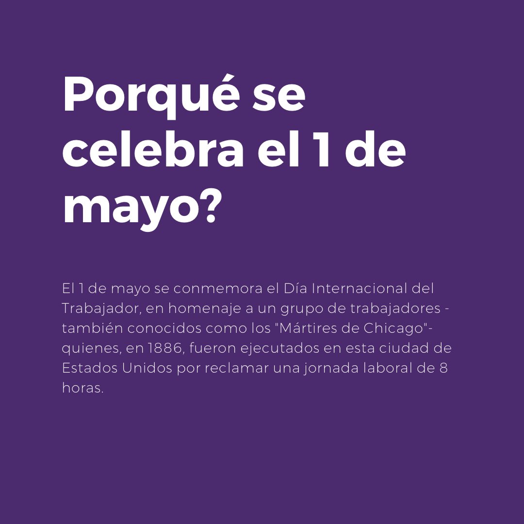 CePeT_oficial's tweet photo. 1 de mayo. Día internacional del trabajador! Feliz día para quiénes trabajamos día a día para un mundo mejor! 🙌🏽👩🏻💻🧑🏻🚒👨🏼⚕️👷🏽♀️
En este post les explicamos brevemente porqué se eligió el 1 de mayo para conmemorar este día…
#diadeltrabajador #1demayo #cepet #estudioscontables https://t.co/xqclIryr4o