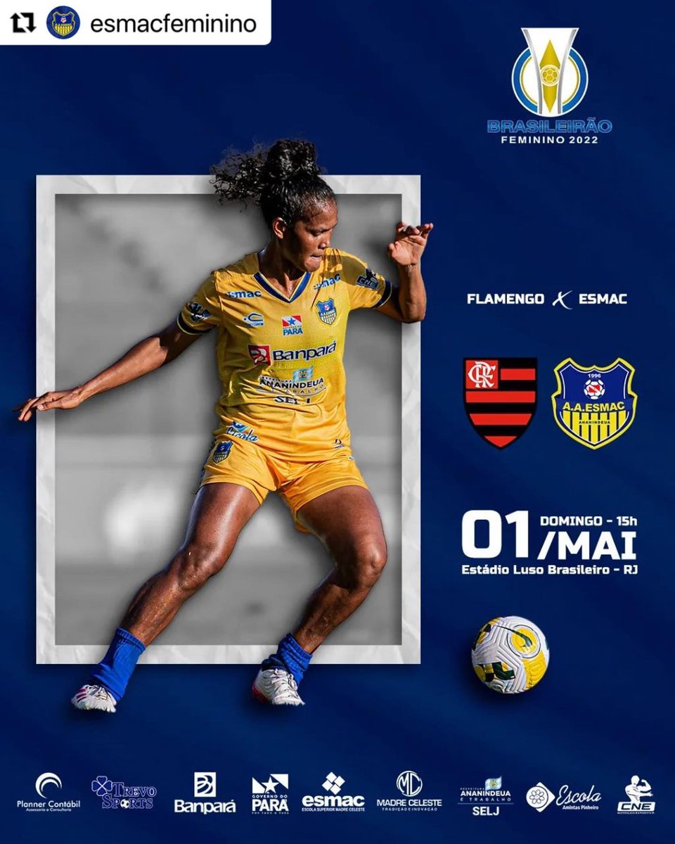 luizgustavoljor's tweet photo. Flamengo x ESMAC

Após dois jogos sem pontuar, Esmac tenta a recuperação no Brasileirão Feminino !

🏆Brasileirão Feminino A1
🆚1ª Fase - 8ª Rodada
⚽️Flamengo x Esmac
⏰15h
🏟 Luso Brasileiro
💻📱Eleven Sports (Site / App)

#GoEsmac #BrasileirãoFemininoNeoenergia #BRFeminino2022 https://t.co/H8Tr3mb9GT