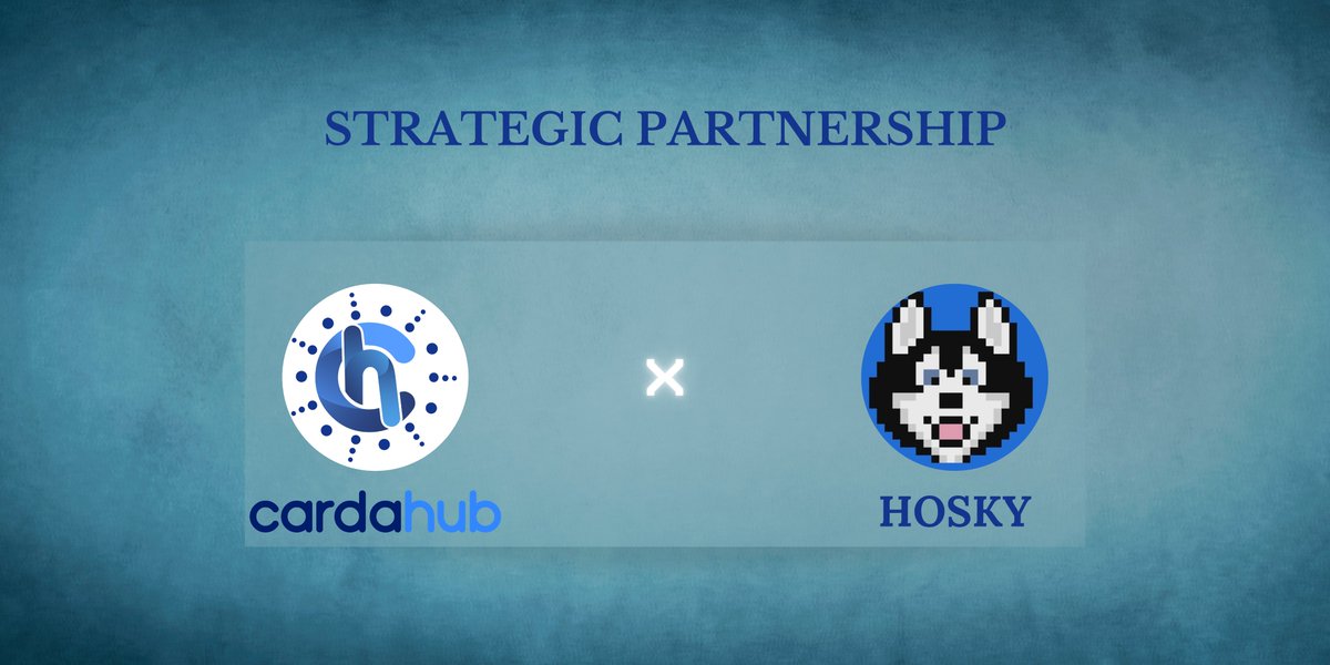 cardahubio's tweet photo. We are excited to announce our Strategic Partnership with @hoskytoken 🥳
Users can List/Buy NFTs with $HOSKY token on Cardahub Marketplace soon🤩
Read more 👇
https://t.co/124TJ7YhT6
Hosky fam will get a much lower service fee when they trade on our marketplace using $HOSKY token https://t.co/0R8cRaTwai