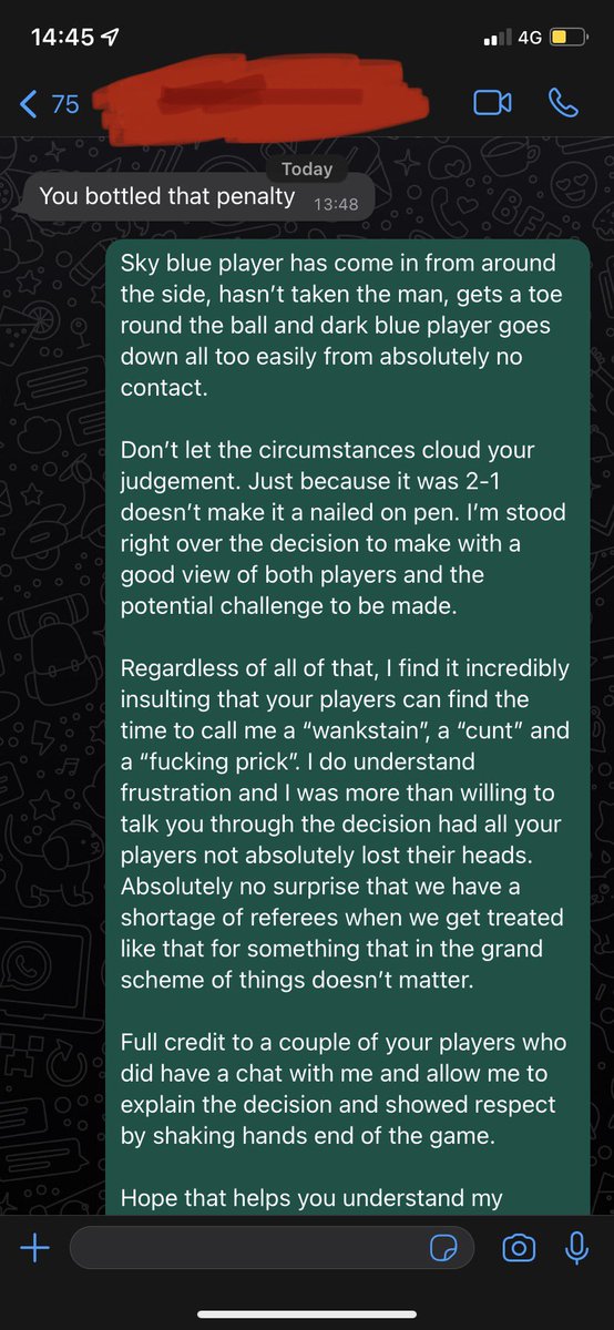 aadam_mirza99's tweet photo. Over a game of football in Iver today…No wonder there’s a shortage of referees coming through… #referee #grassrootsfootball #noroomforracism #kickitout #RamadanKareem https://t.co/OCORaaGbWL