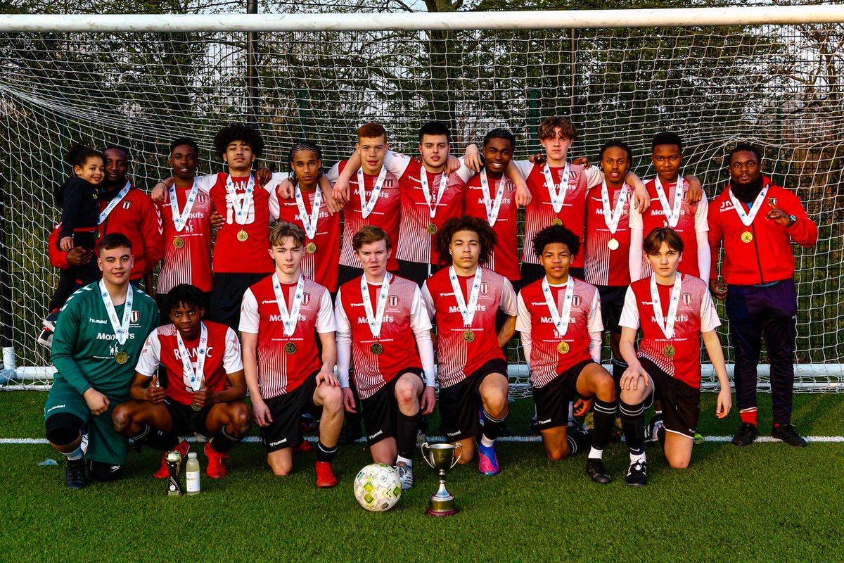 Well done to our ⁦<a href="/LondonFA/">London Football</a>⁩ Cup winners Ryan FC u16s Red beating Edgeware Town 4-2 in ⁦<a href="/EJALeague/">EasternJnrAlliance</a>⁩ to win the League.Ruel and Jermaine have worked really hard with this great group of players who we hope some stay on to play for our partner club ⁦<a href="/walthamstowfc/">Walthamstow Football Club</a>