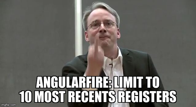 overflow_meme's tweet image. AngularFIre: LImit to 10 most recents registers stackoverflow.com/questions/6448… #angularfire #typescript #angular