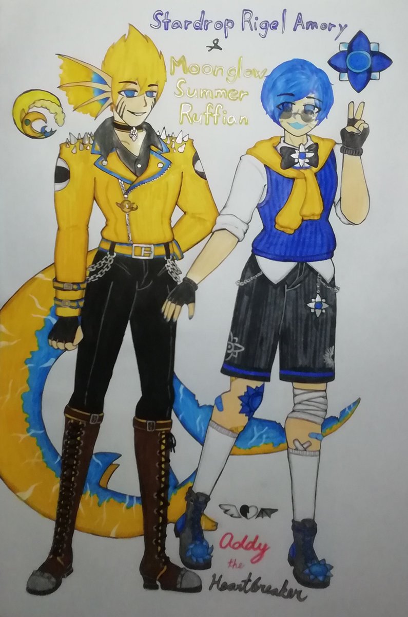 addy_dollface's tweet photo. 💙Sundrop Rigel Amory🌅 & 💛Moonglow Summer Ruffian🌔
The two lovebirds and two of Addy's creation
(Close up on thread)
#sunnytimetown #sunnytimetownoc #sttoc #sunnydayjackoc #sdjoc #sunnydayjackau #BobAndBosipFanart #bobandbosip #fridaynightfunkin #FNF #fnfbobandbosip https://t.co/WTjnB0yh3X