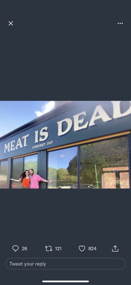 1GarethWynJones's tweet photo. Have to say great name for new #Vegan restaurant. Good luck on your new enterprise. #MeatisDead https://t.co/7UkPcFjGtC