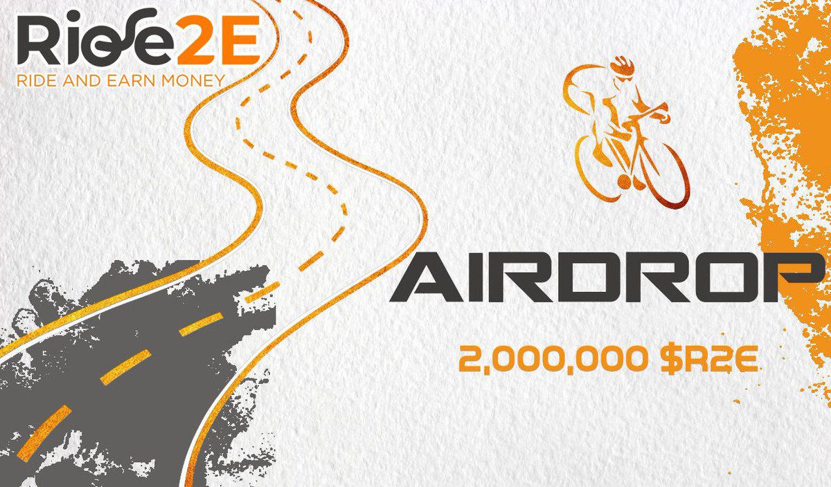 #Airdrop: Ride2Earn (RD2E)
Prize Pool: 2,000,000 RD2E
Reward: 200 RD2E
Referral: 50 RD2E
Winners: 10,000 random users

Airdrop Link: t.me/Ride2EarnAirdr…

- Follow <a href="/Ride2Earn/">Ride2Earn</a>
- Distribution date: 1 week after TGE

Website: ride2e.io