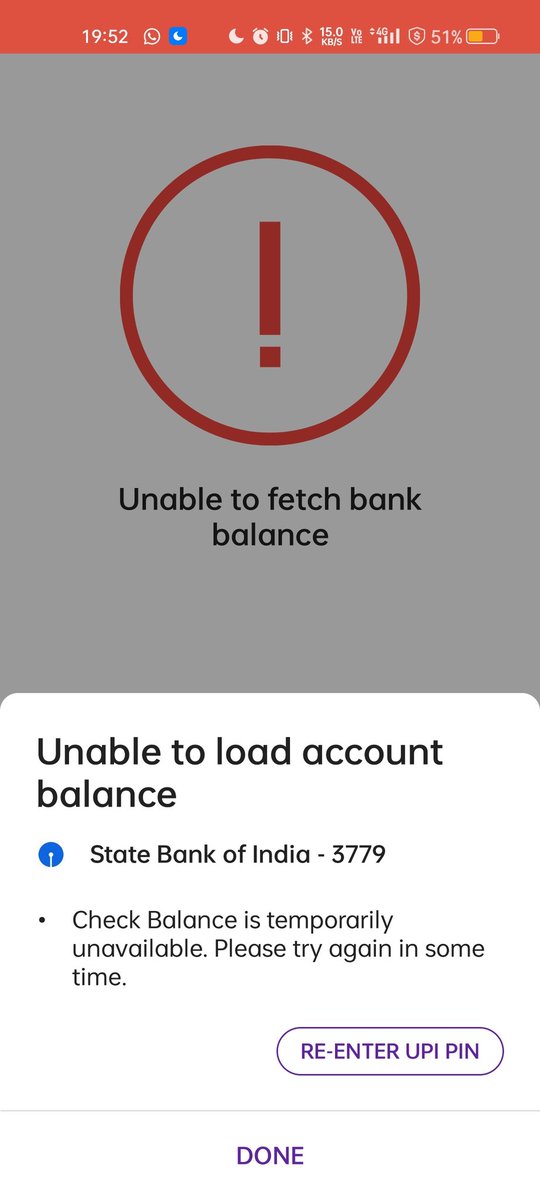 BeingVegeta's tweet photo. @PhonePe I can't get my bank balance for three day please help @PhonePe @TheOfficialSBI https://t.co/XC68DdRfn6