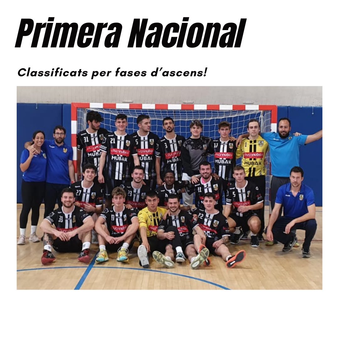🔥 a falta de dues jornades el primer equip masculí s’ha classificat per les fases d’ascens a divisió d’honor plata!
