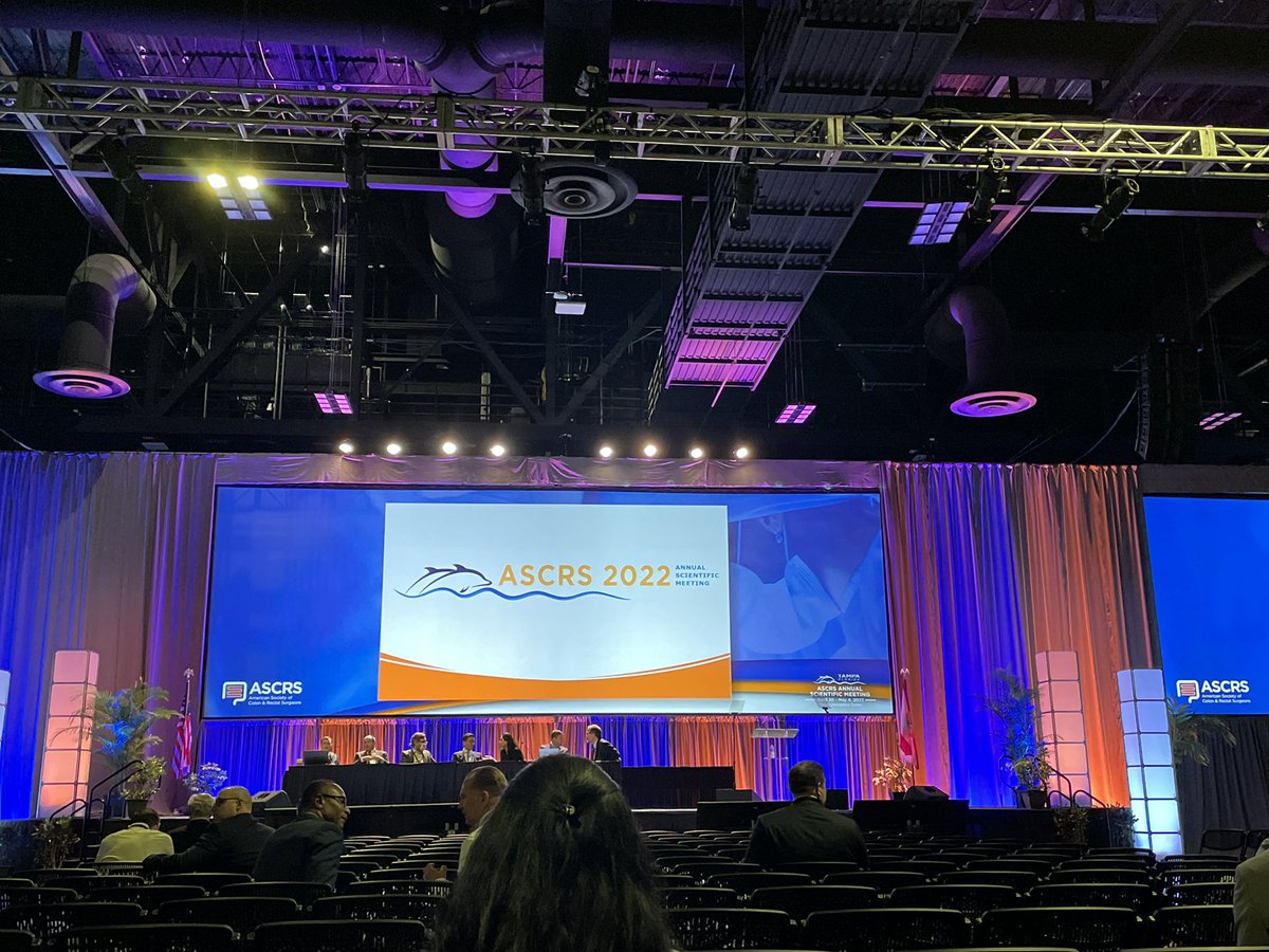 Already a great day at #ASCRS22! Getting ready to learn about anastomotic leak