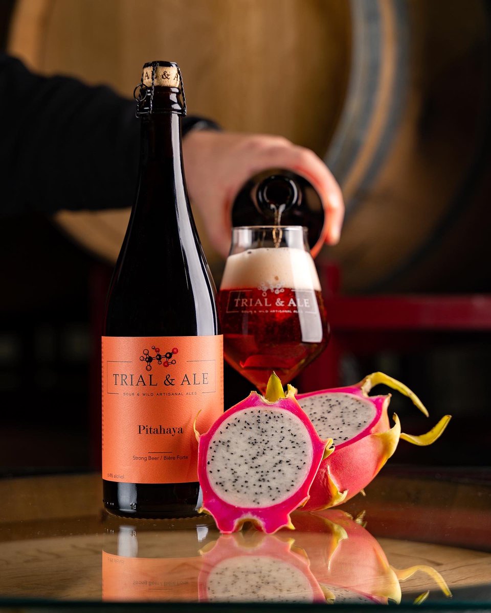 TrialAle's tweet photo. While any time of year is a great time to enjoy this dragonfruit delight, the warmer weather adds an extra amount of enjoyment to the experience. Take a trip with us to a humid, floral, and lively fruit filled place you won’t ever want to leave! #mixedfermentation #sourbeer https://t.co/XU5PhKvYAP