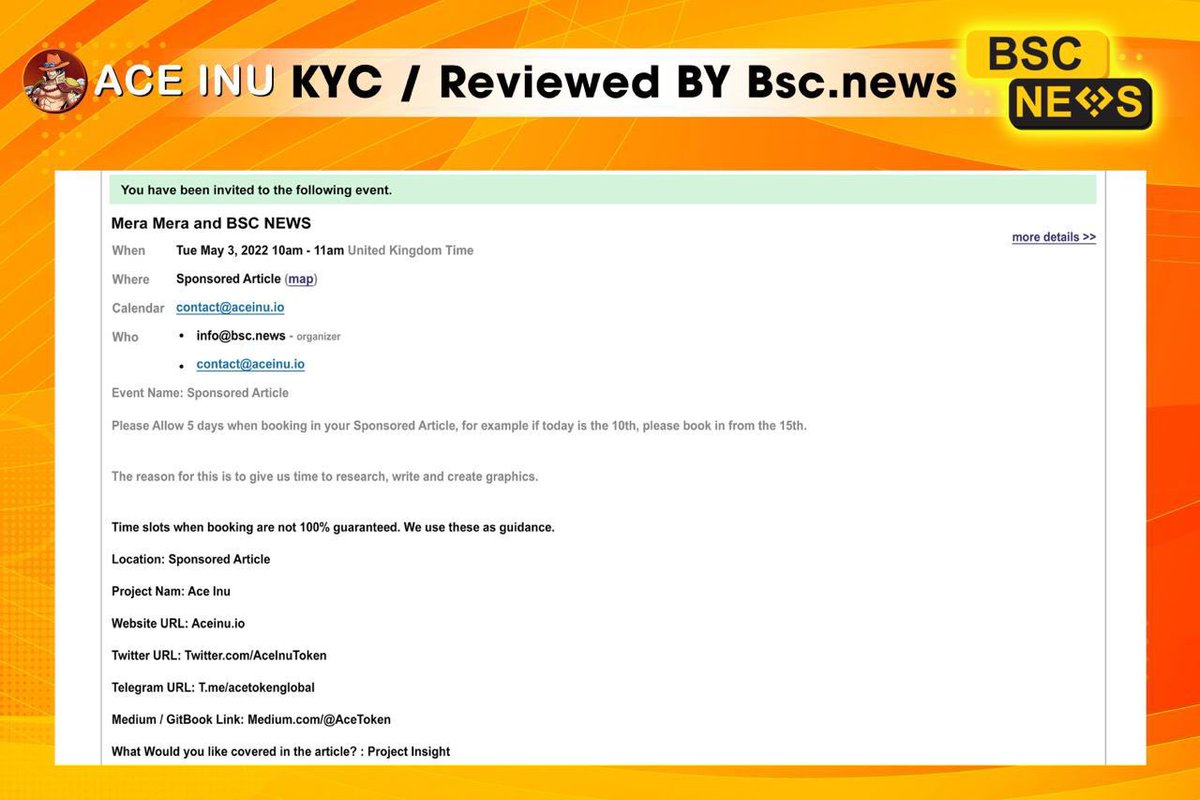 Unicrypt 上的 Ace Inu 預售 ILO <a href="/AcelnuToken/">Ace Inu</a> #DYOR 

第一輪即將到來...（在接下來的 2 小時內）

👉鏈接：app.unicrypt.network/amm/pancake-v2…
（❗️小心詐騙鏈接）

⏰時間 : 15.00 UTC | 5月1日（今天）

SC : 50 $BNB | HC : 150 美元 BNB
最大購買：0.75 $BNB

t.me/acetokenglobal