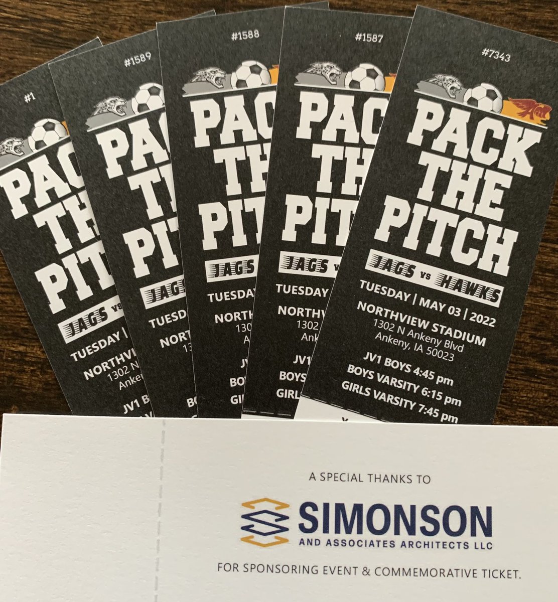 Thanks Simonson and Associates for the commemorative “Pack the Pitch” ticket.  Make sure you get yours on this record setting night.