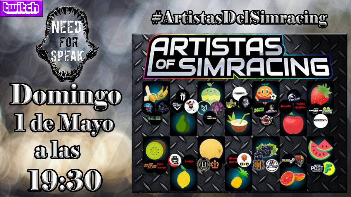 ¡ARTISTAS DEL SIMRACING! 

🇦🇹GP2 Red Bull Ring🇦🇹
📆Hoy domingo   ⏰19:30⏰

🎙️Casters🎙️
- El canario loco (yo). 
- ZGZ_Torvic

🎥Canal🎥
twitch.tv/needforspeak?s…