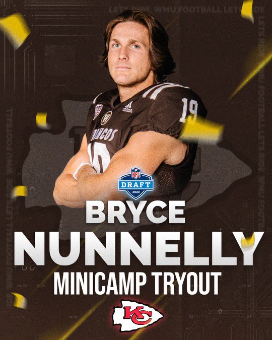 We’ve got another one headed to the <a href="/Chiefs/">Kansas City Chiefs</a>! Congrats to <a href="/BNunnelly/">Bryce Nunnelly</a>, who is off to KC’s rookie camp!