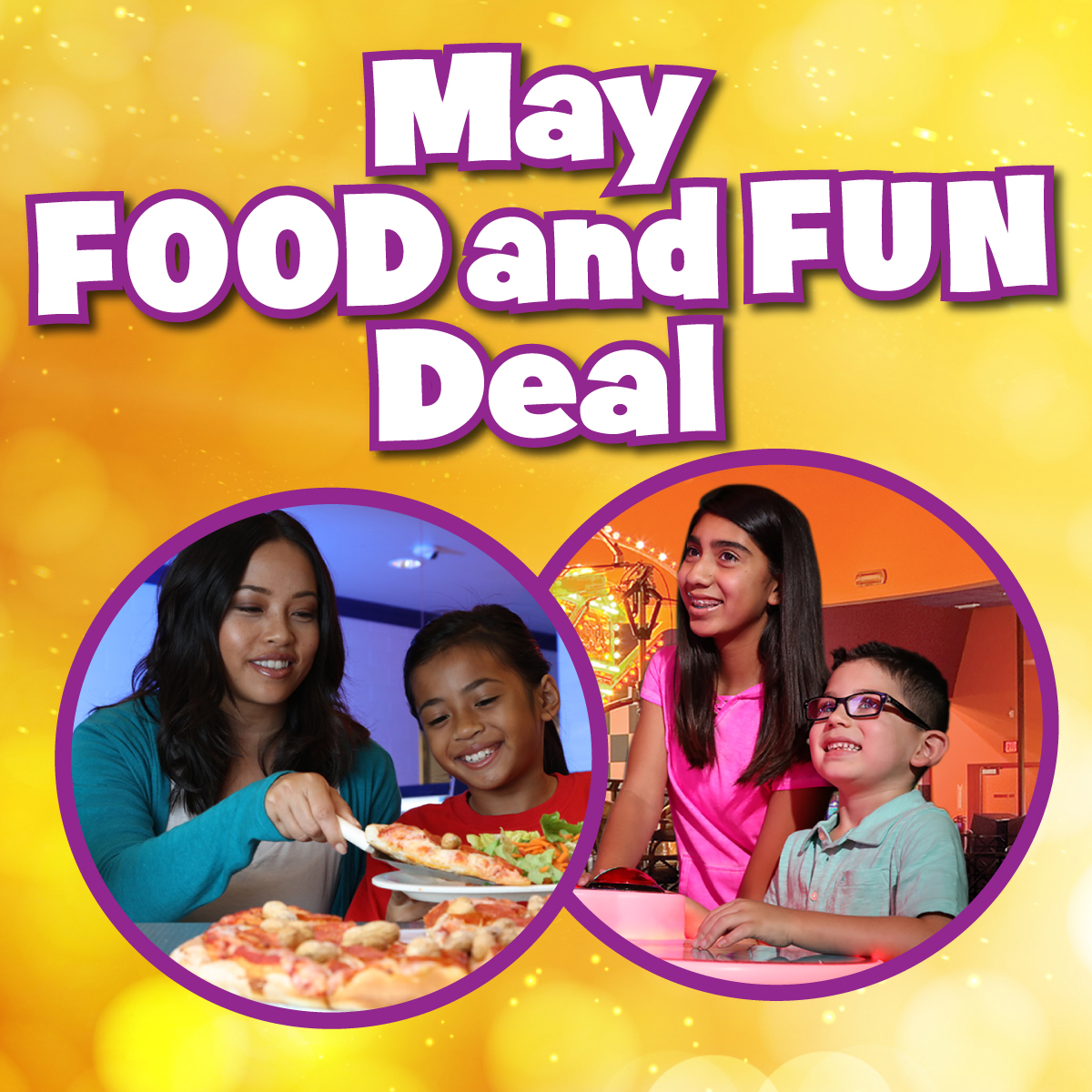 IncrediPizza's tweet image. Get the best deal in May: our Food &amp;amp; Fun Deal! For as low as $14.99 for kids age 3-12 and $19.99 for adults age 13+, get admission, our All You Can Eat Buffet, drinks, one ride, and a $5 FunCard! Visit johnspizza.com/maydeal. #mayfun #familytime #deals #foodandfun