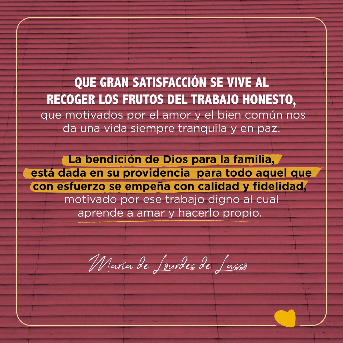 MLAlcivar's tweet photo. Recordemos en este día la importancia del trabajo recto en la vida de cada uno. Pues este forja el alma, educándonos y disciplinandonos a diario, dejando un ejemplo sano en quienes nos siguen. #DiaDelTrabajador https://t.co/kD0uaFX4MX