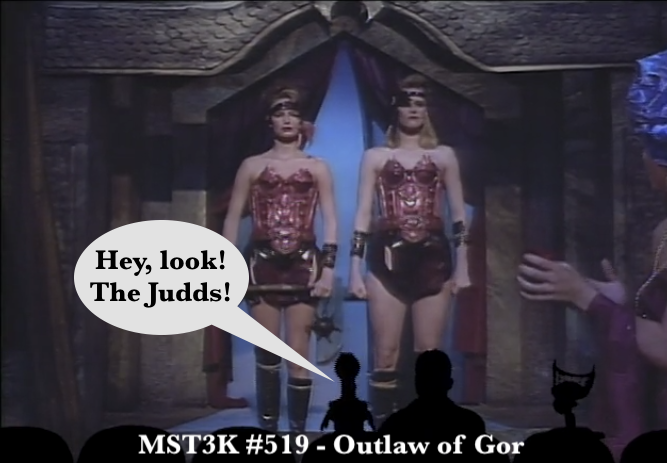 #RIPNaomiJudd 

There were a few MST3K episodes where the gang thought two characters had a resemblance. This is one. I agree.