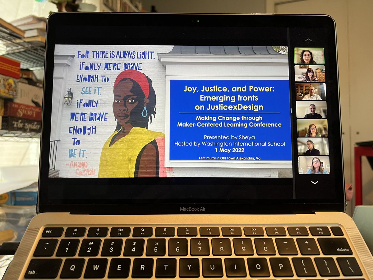 A lovely way to start my Sunday morning exploring the intersection of Justice and Joy. I can’t wait to learn more about Justice by Design today. Thanks <a href="/SheyaPZ/">Sheya</a> for getting us moving and thinking.
