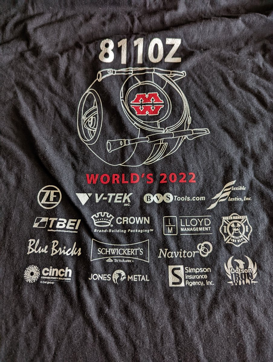 Good Luck to <a href="/vexwest/">MankatoWestRobotics</a> as they head to Texas this week for the <a href="/VEXRobotics/">VEX Robotics</a> World Championships!  Proud to be a sponsor!