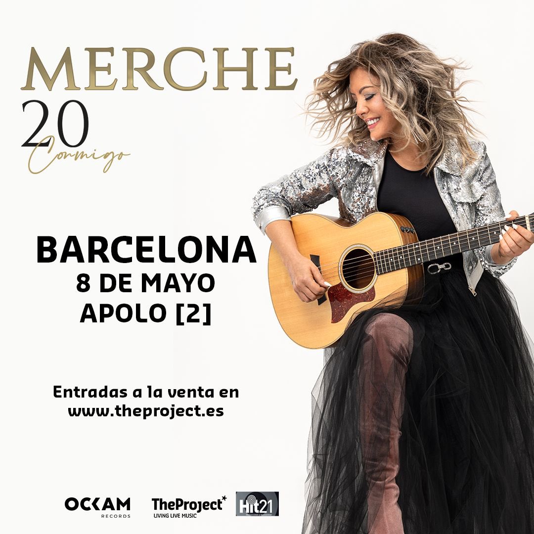 DCFMerCatalunya's tweet photo. A solo una semana!!!
🗓️08 de MAYO 2022
🕘 21h
Próxima parada de @MercheOficial con la #Gira20Conmigo en la @Sala_Apolo 2 (Barcelona)
¿Te vienes? 
#20Conmigo #Concierto #Musica #FelizDomingoATodos #FelizDiaDeLaMadre
Compra tus entradas aquí👇
https://t.co/Jb6ylkVJ10 https://t.co/pDragE5OZE