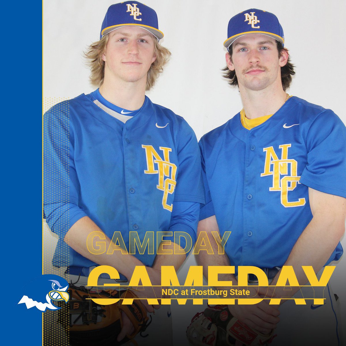 NDCFalcons's tweet photo. Coming off of two HUGE wins yesterday, baseball has a chance for the four-game sweep in today’s doubleheader! It starts at 1! #FlyAbove ⚾️ https://t.co/S9FDS5tVax