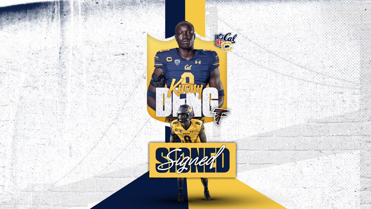 CalFootball's tweet photo. The big man is joining @jhawko6 in Atlanta!

@Kd_2Three ▶️ @AtlantaFalcons 

#GoBears | #ProBears https://t.co/GtZkpxfEb9