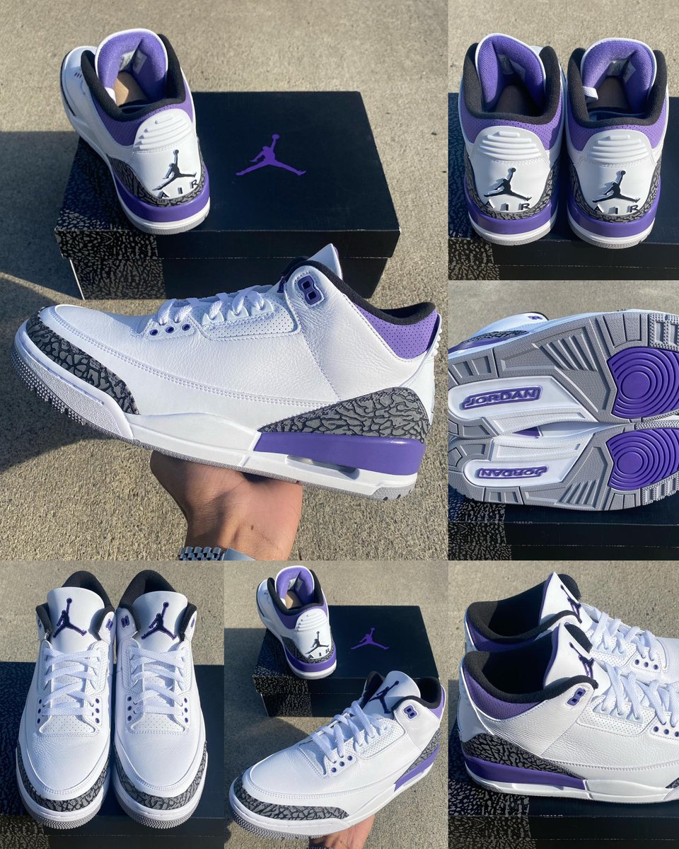 zSneakerHeadz's tweet photo. 2022 #DarkIris Air Jordan 3 special box/packaging!☂️📦
Expected to release June 18th. https://t.co/VrQeTDixW3