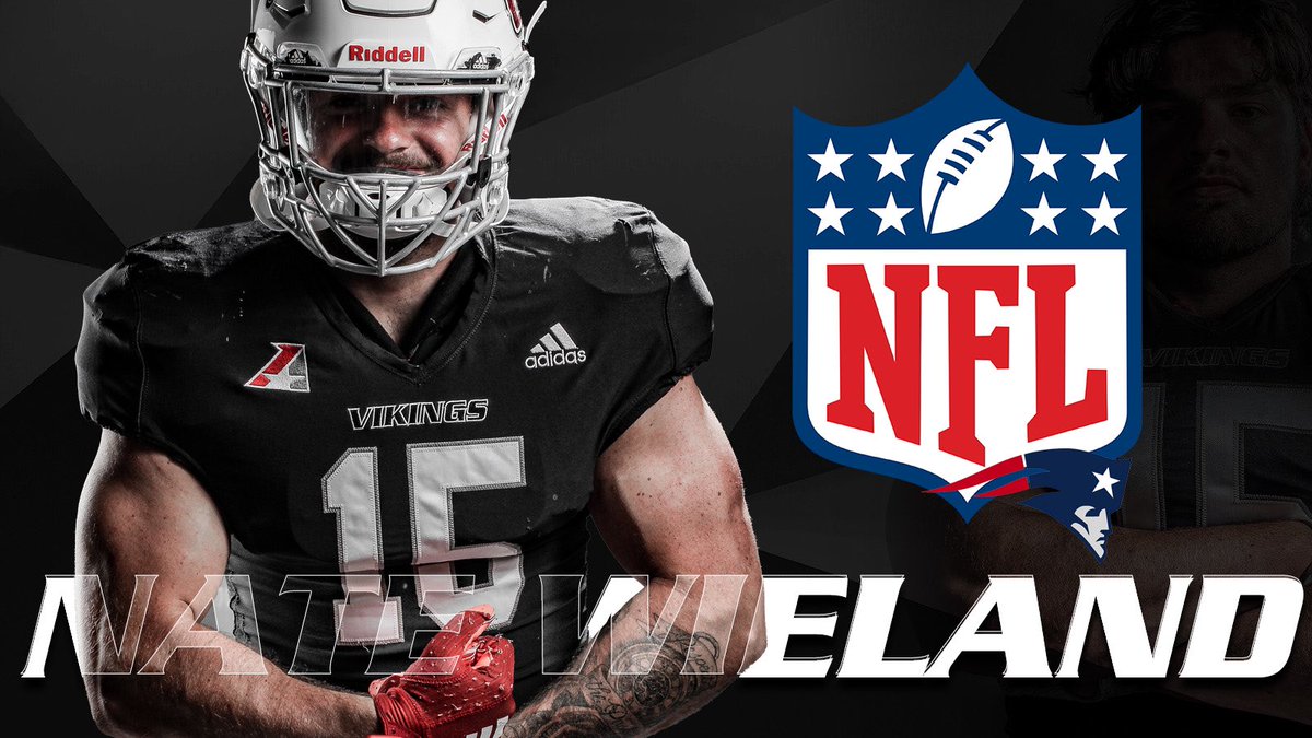 We have another <a href="/GVVikingFB/">Grand View Football</a> player realizing his dream with an opportunity to make an <a href="/NFL/">NFL</a> roster with the <a href="/Patriots/">New England Patriots</a> . Congrats to <a href="/NateWieland/">Nate Wieland</a>. We are proud of you! #3D