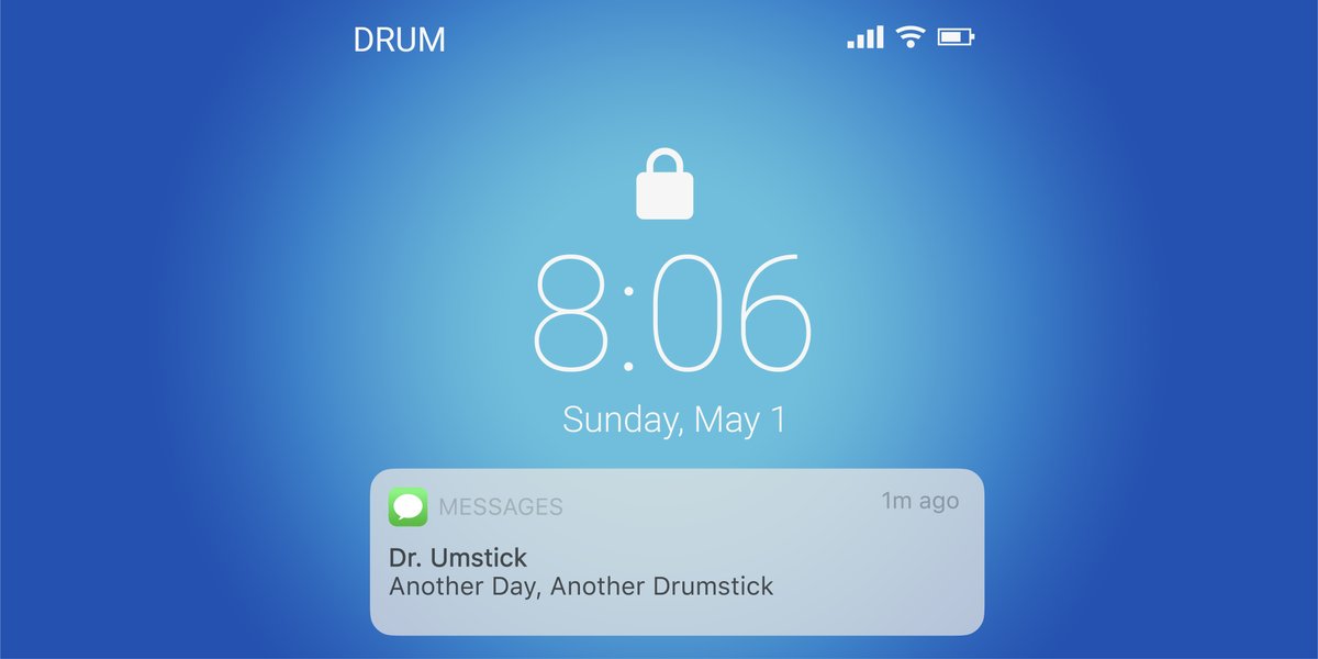 My service is spotty, but I’ll be there tomorrow. #drumstick #DrUmstick #anotherdayanotherdrumstick