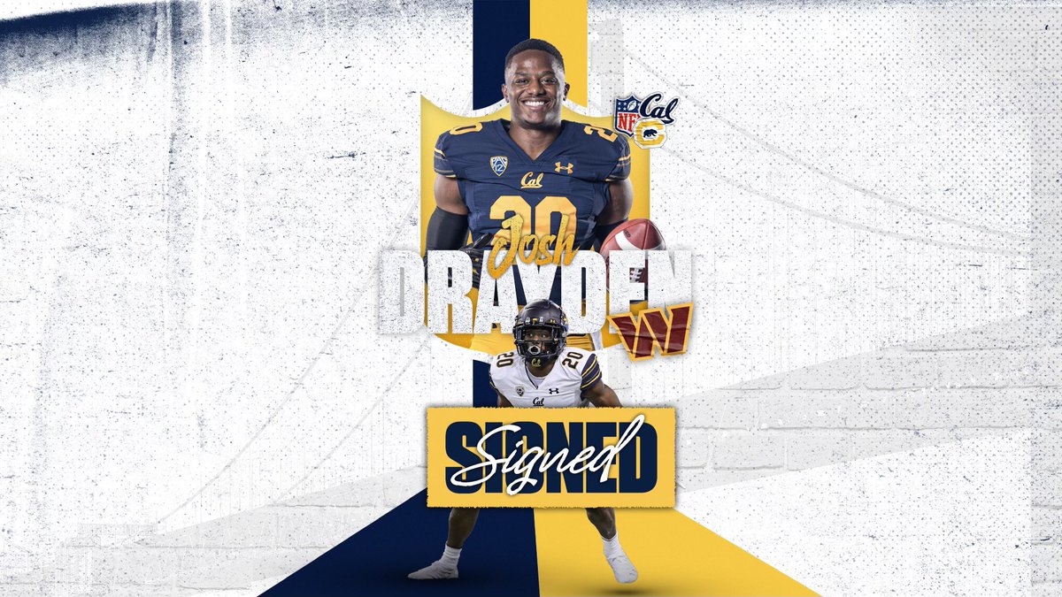 CalFootball's tweet photo. We have a feeling he’s about to turn some heads…

@RealJoshDrayden to the @Commanders 

#GoBears | #ProBears https://t.co/OCqrjT4bpB