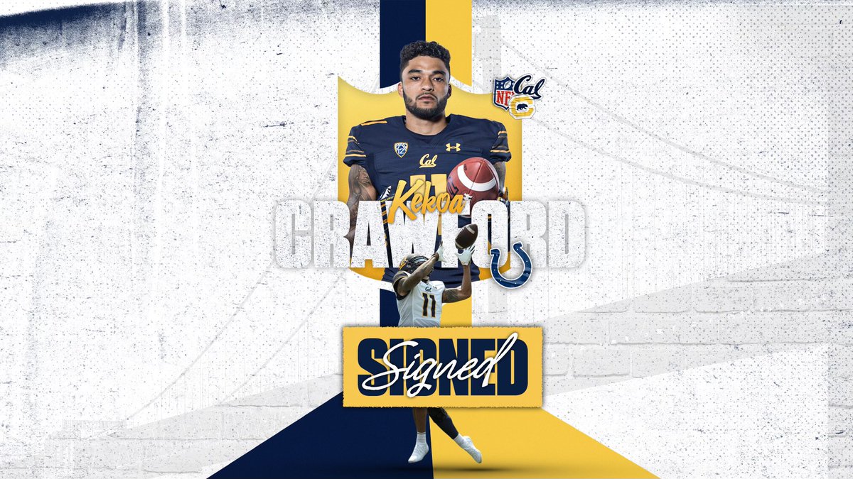CalFootball's tweet photo. About to light Indy up!

@kekoa_cRAWford is on the way to the @Colts

#GoBears | #ProBears https://t.co/q4ekYeD8sx
