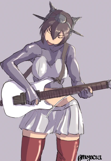 アタックが強すぎて弦切れがちなビッグ7 #艦これ版深夜の真剣お絵描き60分一本勝負 #艦これ版真剣お絵描き60分一本勝負_20220501 #長門